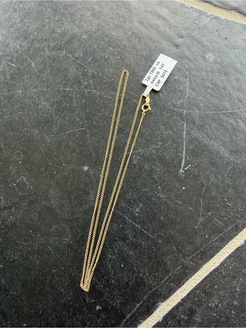14kt Yellow Gold Chain Necklace  18” long